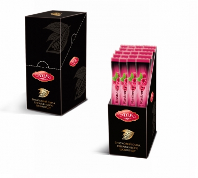 Шоколад АВК черный с малиновой начинкой 38 гр -