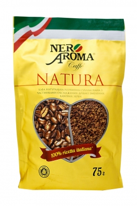 Кофе растворимый сублимированный Nero Aroma Natura 75гр. -