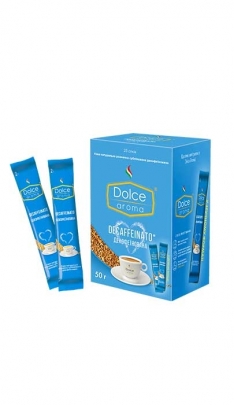 Кава розчина Dolce Aroma Decaffeinato в стиках 25 шт -