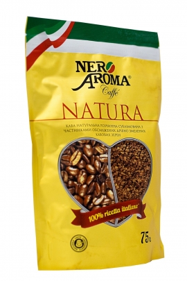 Кофе растворимый сублимированный Nero Aroma Natura 75гр. -