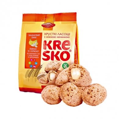 Хрустящие фигурки АВК KRESKO банановый вкус 74 гр -