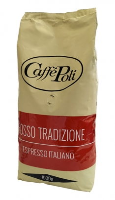 Кава в зернах Caffe Poli Rosso Tradizione Espresso Italiano 20/80 1кг -