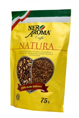 Кофе растворимый сублимированный Nero Aroma Natura 75гр. -