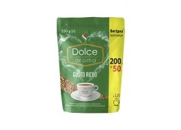 Кава розчинна Dolce Aroma Gusto Ricco, 200 + 50 грам в подарунок