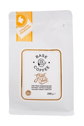 Кофе в зернах Base Coffee Columbia Decafenato 250 гр -