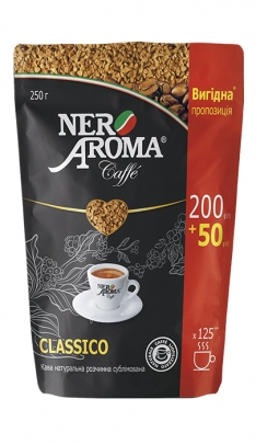 Кава розчинна Nero Aroma Classico, 250 г (50 г у подарунок) -